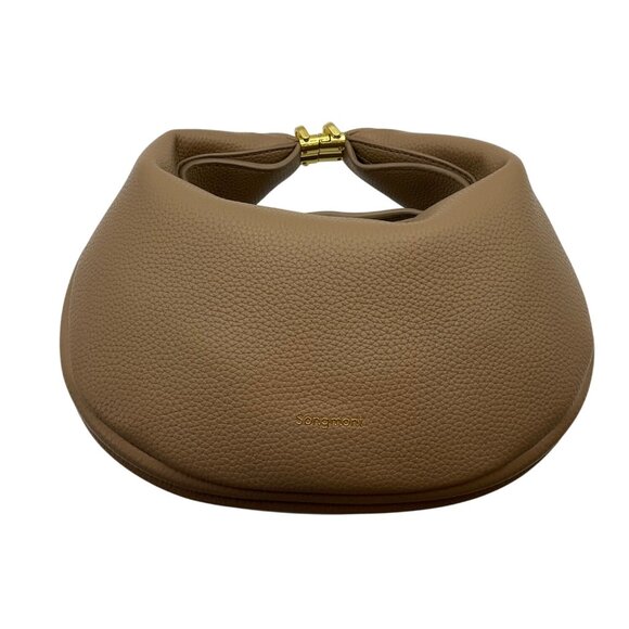 Songmont Luna Shoulder Bag Tan Beige Vegan Leather Hobo Detachable Strap*Read - Picture 4 of 16